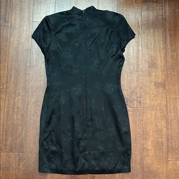 Vintage Roberta Qipao Black Mini Dress, Looks Great on! Size Medium - Picture 8 of 12